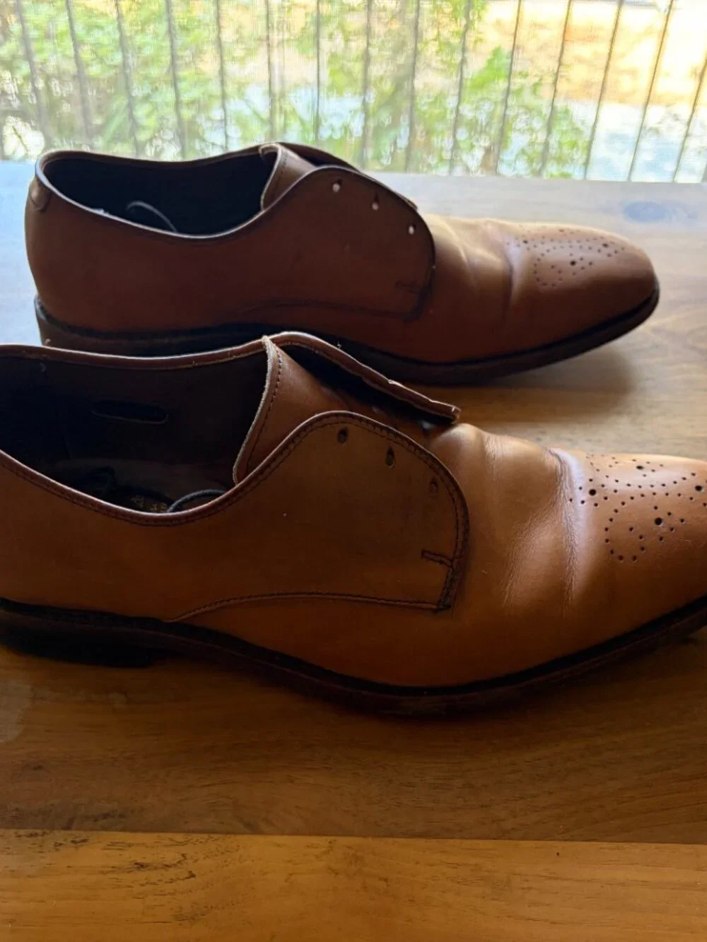 Allen Edmonds Flatiron Walnut Leather Oxford Dress Shoes Men’s 9.5 Made USA